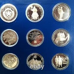 SPECIAL COMMEMORATIVE OF 1973 SILVER SET FRANKLIN MINT RARE 28oz STERLING k05