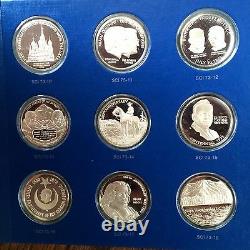 SPECIAL COMMEMORATIVE OF 1973 SILVER SET FRANKLIN MINT RARE 28oz STERLING k05