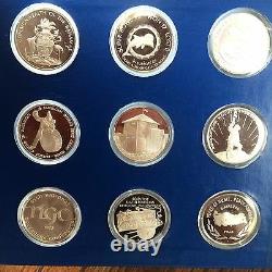 SPECIAL COMMEMORATIVE OF 1973 SILVER SET FRANKLIN MINT RARE 28oz STERLING k05