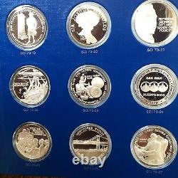 SPECIAL COMMEMORATIVE OF 1973 SILVER SET FRANKLIN MINT RARE 28oz STERLING k05