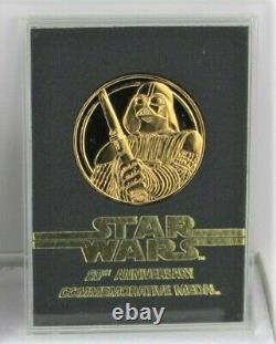 STAR WARS 20TH ANNIVERSARY COMMEMORATIVE MEDAL / COIN FRANKLIN MINT. 925 Silver