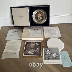 STERLING SILVER PLATE with24kt GOLD INLAY George WashingtonLTD ED FRANKLIN MINT