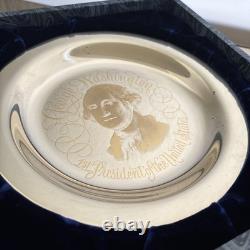 STERLING SILVER PLATE with24kt GOLD INLAY George WashingtonLTD ED FRANKLIN MINT
