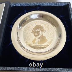 STERLING SILVER PLATE with24kt GOLD INLAY George WashingtonLTD ED FRANKLIN MINT