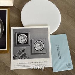 STERLING SILVER PLATE with24kt GOLD INLAY George WashingtonLTD ED FRANKLIN MINT