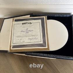 STERLING SILVER PLATE with24kt GOLD INLAY George WashingtonLTD ED FRANKLIN MINT STERLING SILVER PLATE with24kt GOLD INLAY George WashingtonLTD ED FRANKLIN MINT