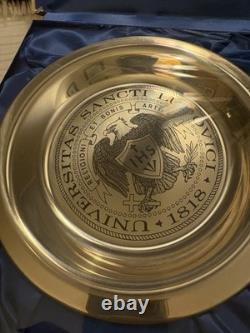 Saint Louis University Sterling Silver Plate Signed Franklin Mint 1975