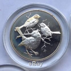 Set 1-25 Vintage Gilroy Roberts Birds Sterling Silver Coins Franklin Mint 1970