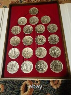 Set 20 Parables of Jesus solid Sterling Silver Medals with Free Silver Gift set