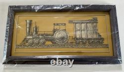 Set 4 Franklin Mint Classic American Locomotive Sterling Silver Silhouettes 1977
