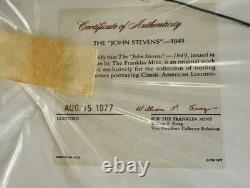Set 4 Franklin Mint Classic American Locomotive Sterling Silver Silhouettes 1977