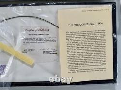 Set 4 Franklin Mint Classic American Locomotive Sterling Silver Silhouettes 1977