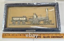 Set 4 Franklin Mint Classic American Locomotive Sterling Silver Silhouettes 1977