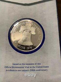 Set Of 14 1976 Bicentennial Visit Medals, Sterling Silver, Franklin Mint