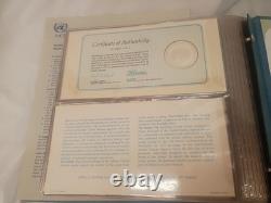 Set Of 5 1977 Sterling Silver Proof 1st Ed. United Nations Commemorative Medals