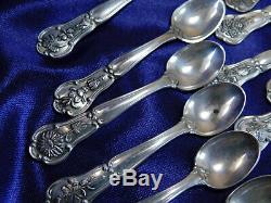 Set Of 50 Franklin Mint State Flower Sterling Silver Salt Spoons Excellent