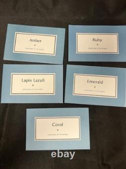Set of 11 Franklin Mint Gemstones Of The World Silver Ingot Collection