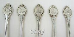 Set of 12 Sterling Silver Zodiac Spoons With Signatures