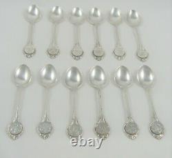 Set of 12 Sterling Silver Zodiac Spoons With Signatures