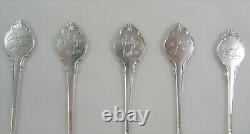 Set of 12 Sterling Silver Zodiac Spoons With Signatures