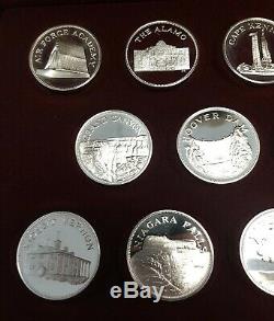 Set of 20 1 oz Silver Rounds Great American Landmarks Franklin Mint Sterling