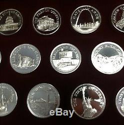 Set of 20 1 oz Silver Rounds Great American Landmarks Franklin Mint Sterling