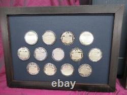 Set of 39 Franklin Mint Sterling Silver Presidential Medals White House Asso