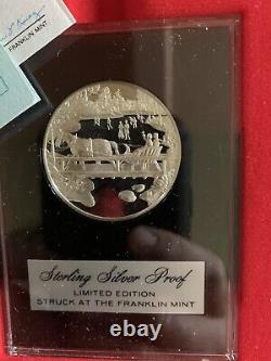 Set of 4 Franklin Mint Sterling Silver Holiday Medals Proofs 1978