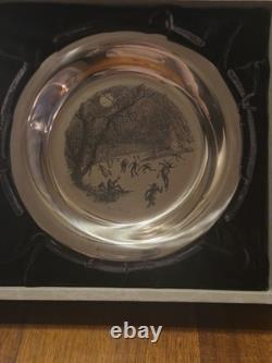 Set of 5 Franklin Mint Sterling Silver James Wyeth Decorative Plates 1972-1976