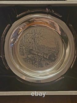 Set of 5 Franklin Mint Sterling Silver James Wyeth Decorative Plates 1972-1976