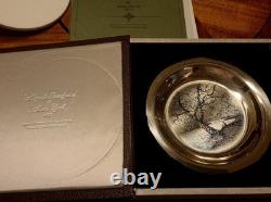 Set of 5 Franklin Mint Sterling Silver James Wyeth Decorative Plates 1972-1976
