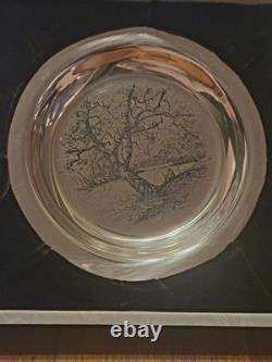 Set of 5 Franklin Mint Sterling Silver James Wyeth Decorative Plates 1972-1976