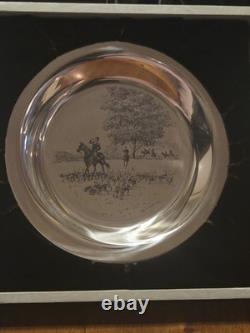 Set of 5 Franklin Mint Sterling Silver James Wyeth Decorative Plates 1972-1976