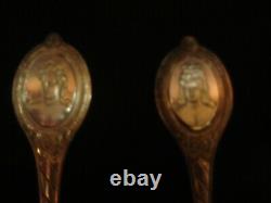 Set of 6 THE SOVEREIGN QUEENS SPOON COLLECTION Sterling Silver w. Book&Cert. 151g