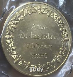 Silver 2 OZ Medal Franklin Mint 100 Greatest Masterpieces Ama-no-hashidate