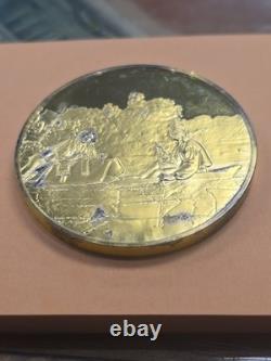 Silver 2 OZ Medal Franklin Mint 100 Greatest Masterpieces FUR TRADERS o MISSOURI