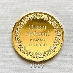 Silver 2 OZ Medal Franklin Mint 100 Greatest Masterpieces QUEEN NEFERTITI