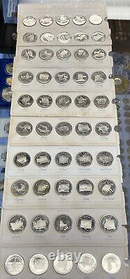 Silver Proof Franklin Mint States Of The Union (50 Medals) All Different States