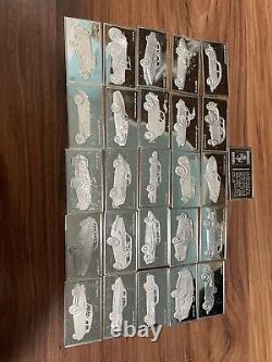Silver Sterling 925. Centennial Car Ingot Collection Set By The Franklin Mint