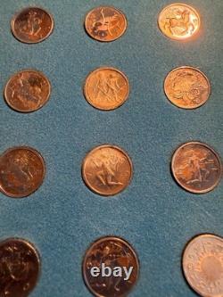 Silver Zodiac set of 12 Mini Coins Proof Sterling Medal Franklin Mint