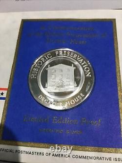 Six (6) Sterling Silver Medal POSTMASTERS OF AMERICA MEDALLIC FIRST DAY COVERS