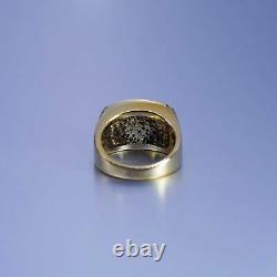 Size 11, FM Franklin Mint 925 Sterling silver 585 14k Eagle Onyx Ring, band