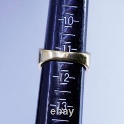 Size 11, FM Franklin Mint 925 Sterling silver 585 14k Eagle Onyx Ring, band