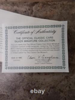 Solid Sterling Silver Franklin Mint Official Classic Car Miniature Collection