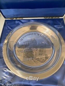 Solid Sterling Silver Plate- University Of Washington Coa Franklin Mint Box New