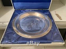 Solid Sterling Silver Plate- University Of Washington Coa Franklin Mint Box New