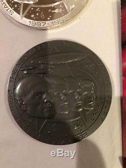 Star Trek Franklin Mint Medals. 925 Sterling Silver