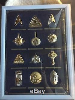 Star Trek Insignia Sterling Silver Series 2 With Display Franklin Mint