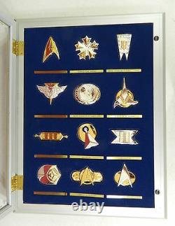 Star Trek Insignia Sterling Silver Series With Display Franklin Mint