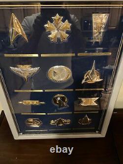 Star Trek Insignia Sterling Silver Series With Display Franklin Mint